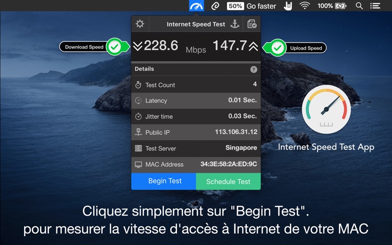 Screenshot #2 pour Internet Speed Test: Speedio