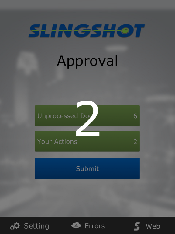 Slingshot Approval iPad screenshot