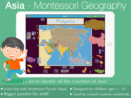 Screenshot #4 pour Asia - Montessori Geography