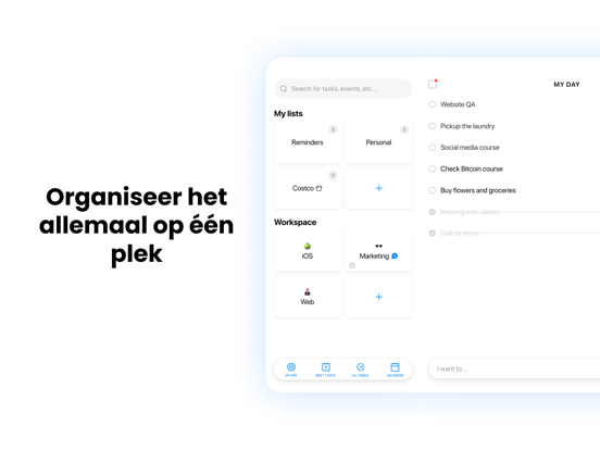 Any.do: takenlijst & agenda iPad app afbeelding 1