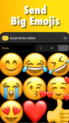 Game screenshot Big Emoji Stickers ㋡ BIGOJI © mod apk