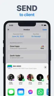 simple invoice generator maker iphone screenshot 2