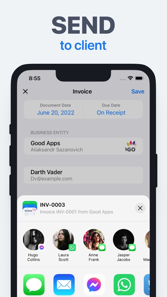 #2. Simple Invoice Generator Maker (iOS) 由: Alexander Sazanovich