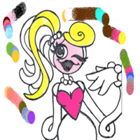 pink coloring spider