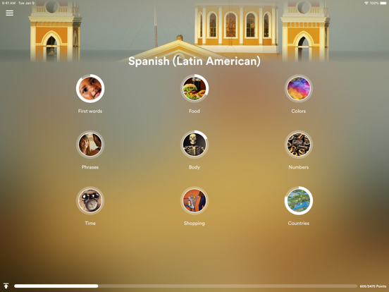 Learn Latin American Spanish iPad screenshot 1 - Education app