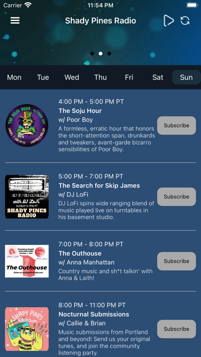 Shady Pines Radio Screenshot 2 - AppWisp.com Shady Pines Radio Screenshot 2 - AppWisp.com