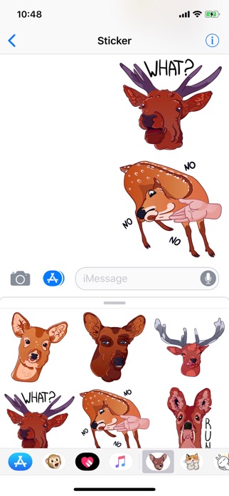 Screenshot of Deer Emoji Funny Stickers