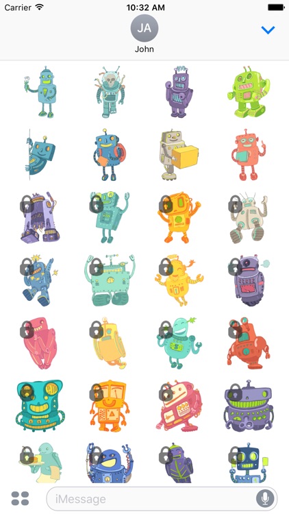 Robot Sticker Set