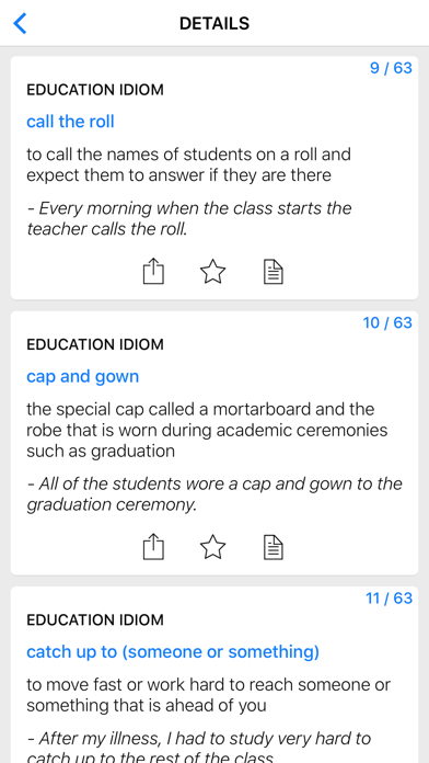 Education idioms in English Screenshot