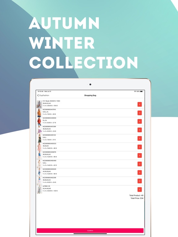 ClupFashion iPad screenshot 7 - Shopping app