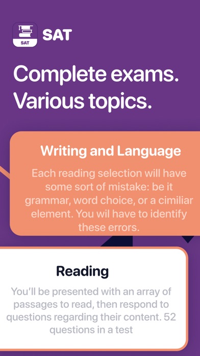 Screenshot #1 pour SAT Exam Prep and Practice