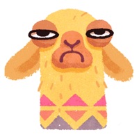 Hipster Lama Funny Stickers logo