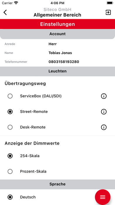 Siteco iQ Screenshot