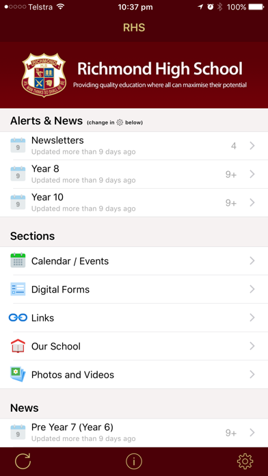 Richmond High School. Screenshot