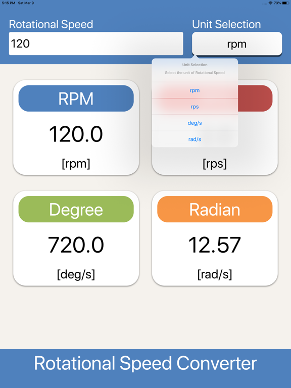 Screenshot #6 pour Rotational Speed Converter