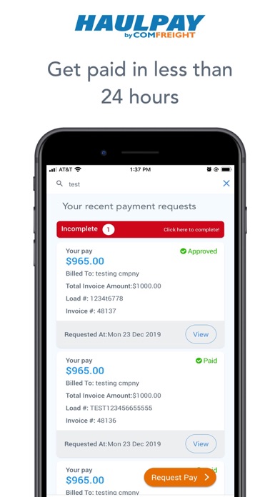 HaulPay Screenshot