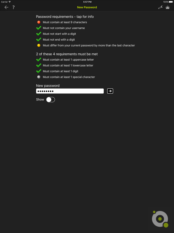 Specops Password Reset iPad screenshot 5 - Business app