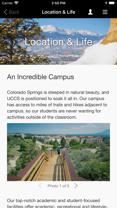 UCCS Mobile Screenshot