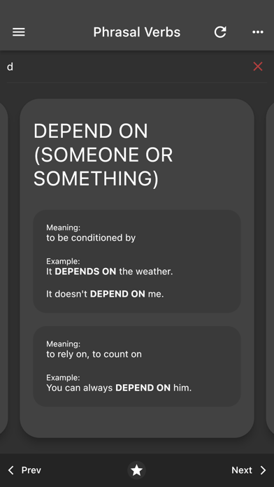 English: Phrasal Verbs Screenshot