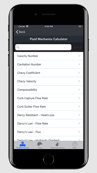 Fluid Mechanics Calculator Screenshot