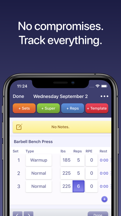 Screenshot #2 pour Liftr - Workout Tracker