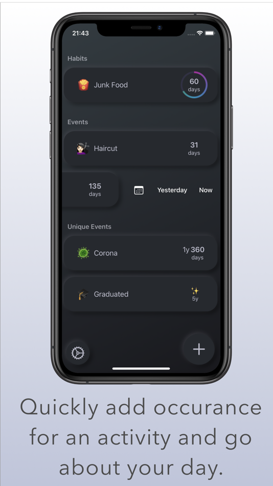 #2. Since - Event & Habit tracker (iOS) 由: Nirbhay Agarwal