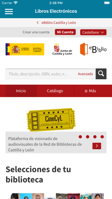 Bibliotecas Castilla y León Screenshot