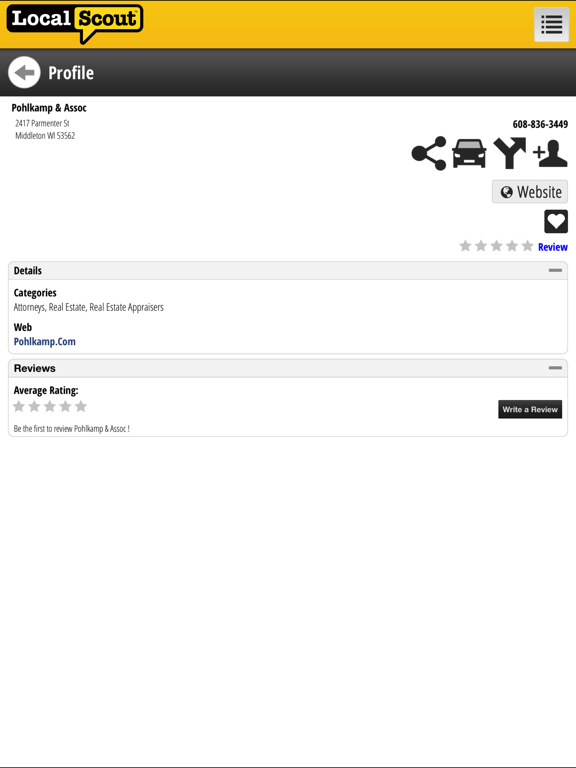 LocalScout Yellow Pages iPad screenshot