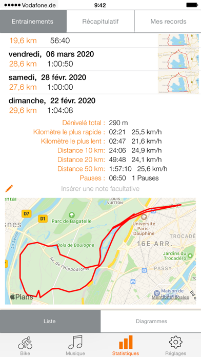 Screenshot #3 pour bike.App - GPS Vélo