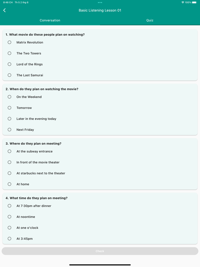 English Listening - Speaking