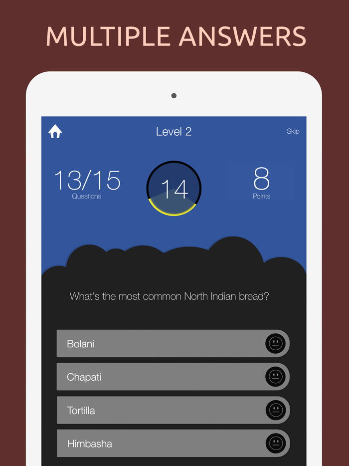 Food Quiz Test Trivia Game