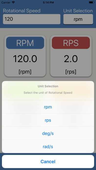 Screenshot #3 pour Rotational Speed Converter