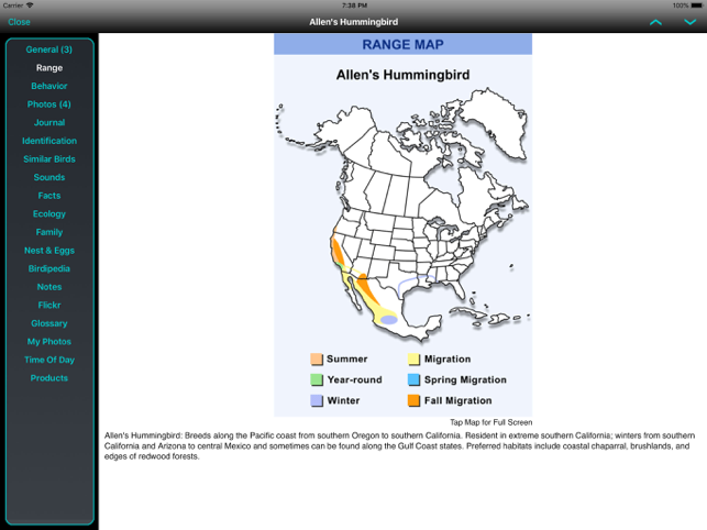 ‎iBird Pro Guide to Birds Capture d'écran