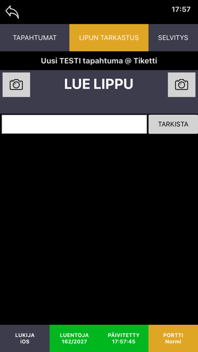 Tiketti Access Control Screenshot