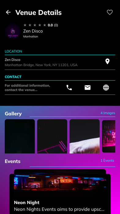 Socialite Events Screenshot