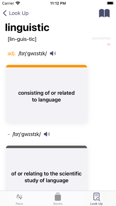 Pace - Vocabulary Decks Screenshot