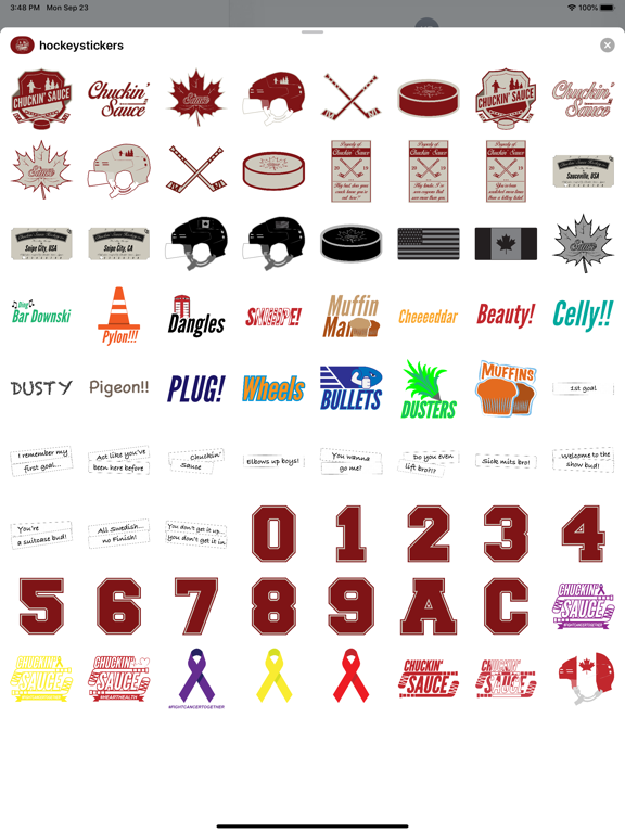 Hockey Stickers iPad screenshot 3 - Stickers app