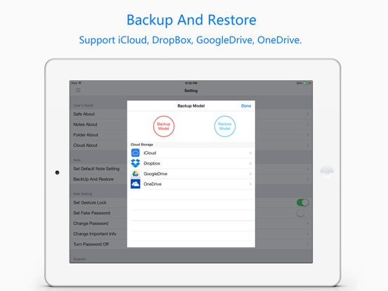 My Notes Safe Pro iPad screenshot 5 - Utilities app