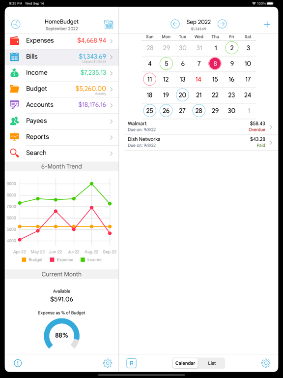 Screenshot #6 pour HomeBudget Lite (w/ Sync)