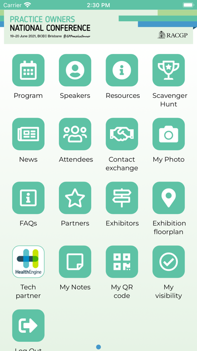 RACGP Events Screenshot
