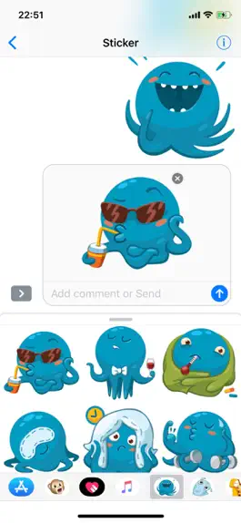Game screenshot Octopus Cute Funny Stickers apk