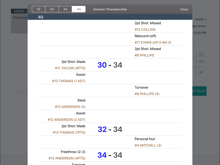 HOOP J for Basketball Scores