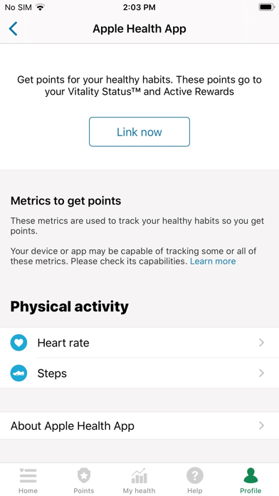 Manulife Vitality Grp Benefits Screenshot