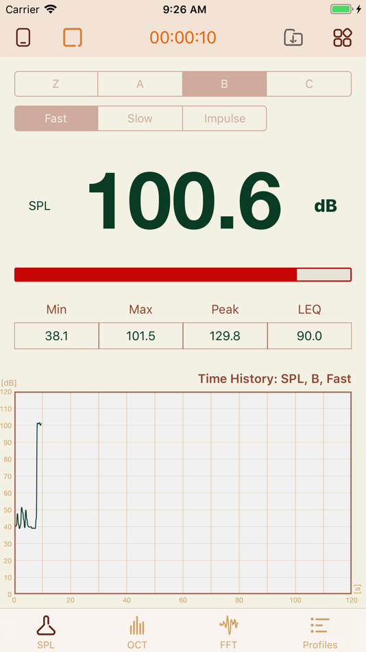 #2. NoiseLab: Noise Meter,SLM,dB (iOS) Podle: ZKXY Technology Co., Ltd