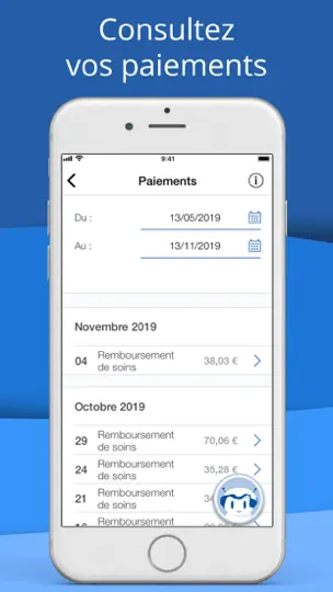 Capture d'écran de Compte Ameli sur iPhone 4