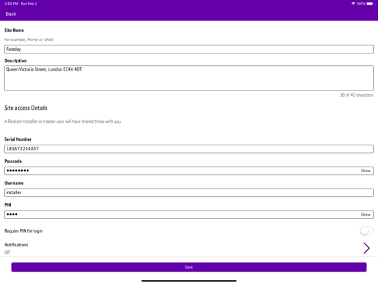 BT Redcare iPad screenshot