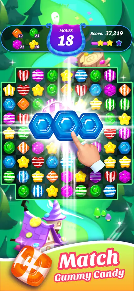 Gummy Candy Blast！Match 3 Game