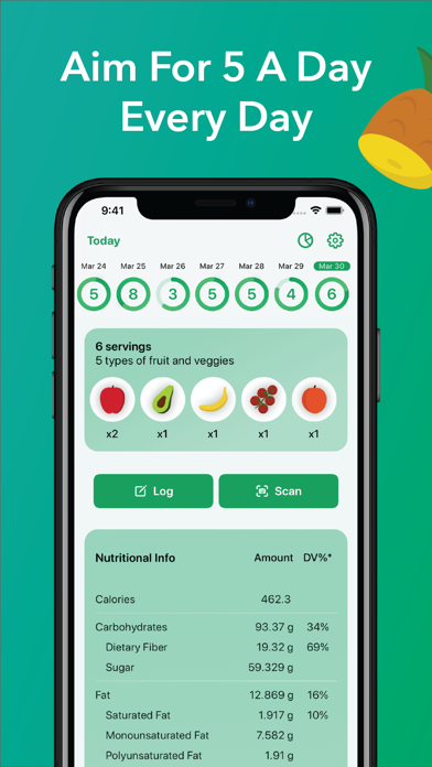 Daily 5: Fruit & Veggie Habits Screenshot