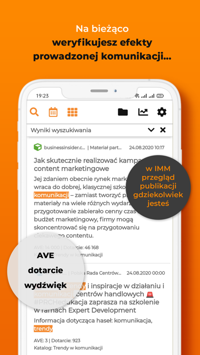 IMMapp monitoring mediów Screenshot