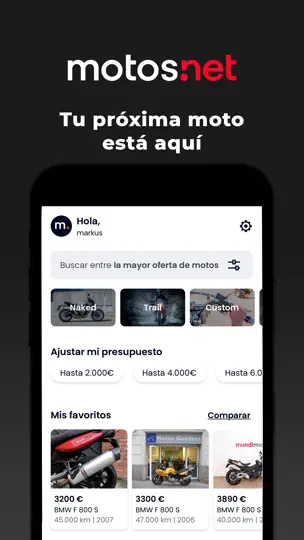 Captura de pantalla de Motos.net - Motos De Ocasión en iPhone 1